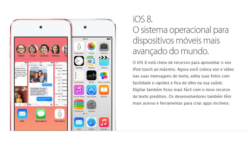 iOS 8. O sistema operacional para dispositivos móveis mais avançados do mundo.