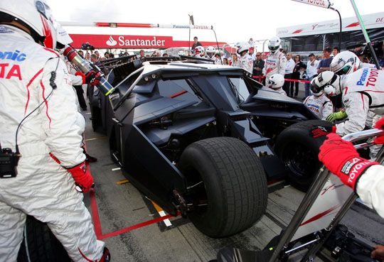 Batmobile at Toyota's pit stop Batmobile at Toyota's pit stop