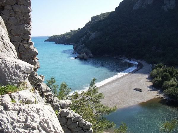 Beach in Olympos, Turkey Beach in Olympos, Turkey