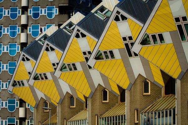 Cube shaped houses Cube shaped houses