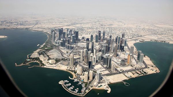 Doha from the air Doha from the air