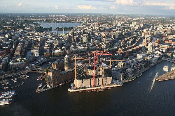 Hamburg city from above Hamburg city from above