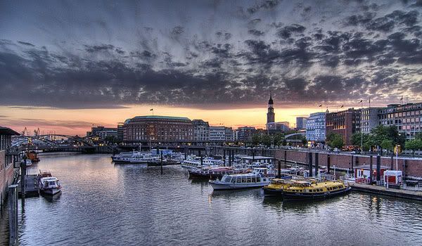 The port of Hamburg The port of Hamburg