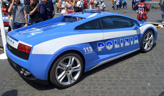 Lamborghini Gallardo police car side view Lamborghini Gallardo police car side view