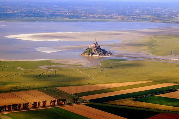 Mont Saint Michel aerial view Mont Saint Michel aerial view