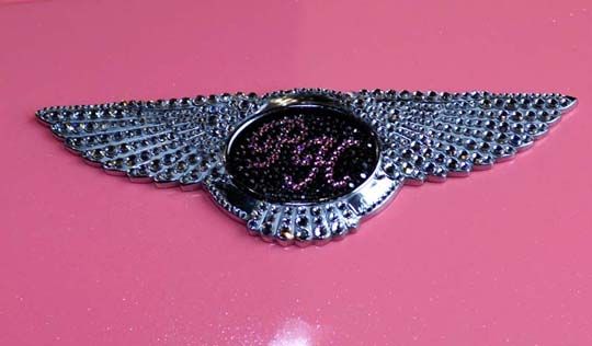 Paris Hilton's initials on her Pink Bentley Paris Hilton's initials on her Pink Bentley