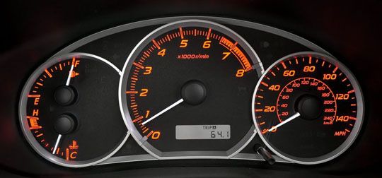 Subaru Impreza WRX 2011 gauges Subaru Impreza WRX 2011 gauges