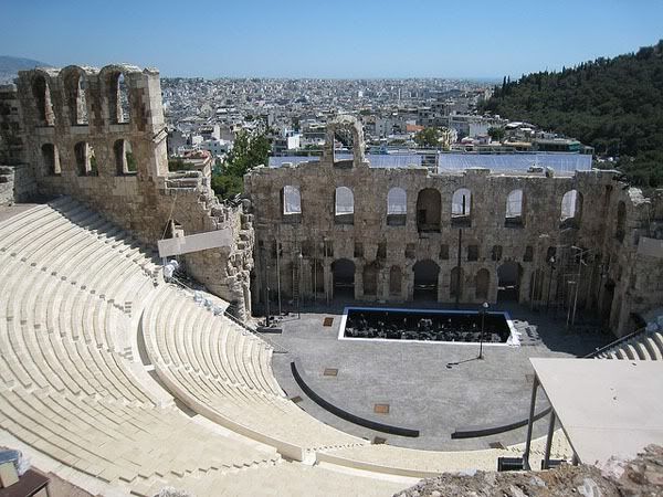 The amphitheatre of Herodes Atticus, built by the Romans The amphitheatre of Herodes Atticus, built by the Romans