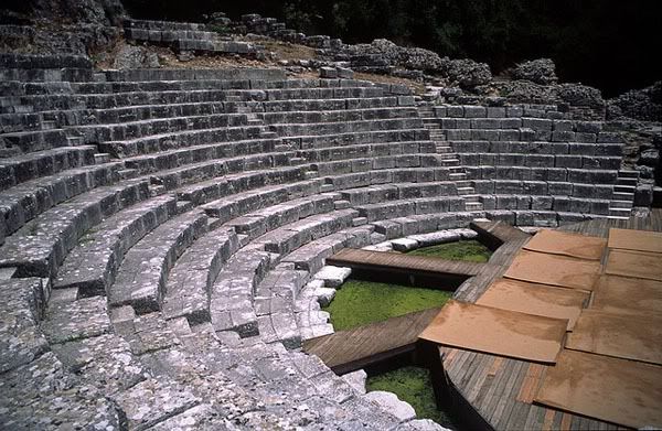 The ancient amphitheatre at Butrint The ancient amphitheatre at Butrint