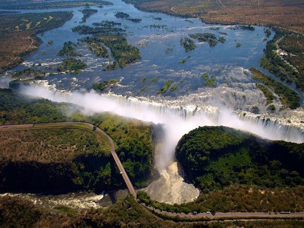 Victoria Falls, aerial view Victoria Falls, aerial view