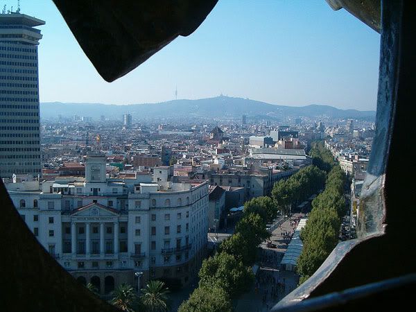 View of Les Rambles from Columbus Tower View of Les Rambles from Columbus Tower