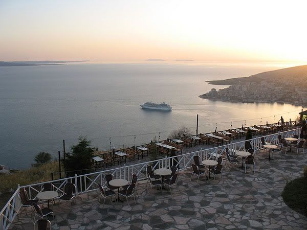 View of Sarande and Corfu from the Lekures View of Sarande and Corfu from the Lekures