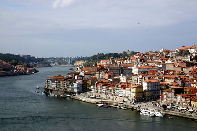 View of the river in Porto, Portugal View of the river in Porto, Portugal