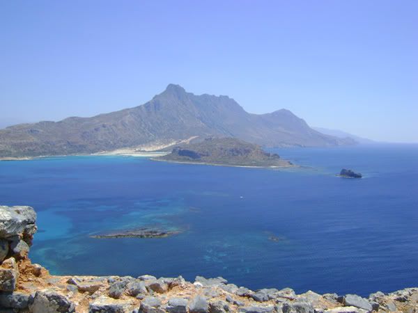Balos view from the castle of Gramvousa island. Balos view from the castle of Gramvousa island.