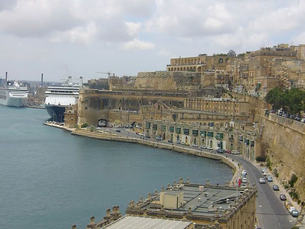 View of the Fortress and city of Valletta inside the Ground Harbour View of the Fortress and city of Valletta inside the Ground Harbour