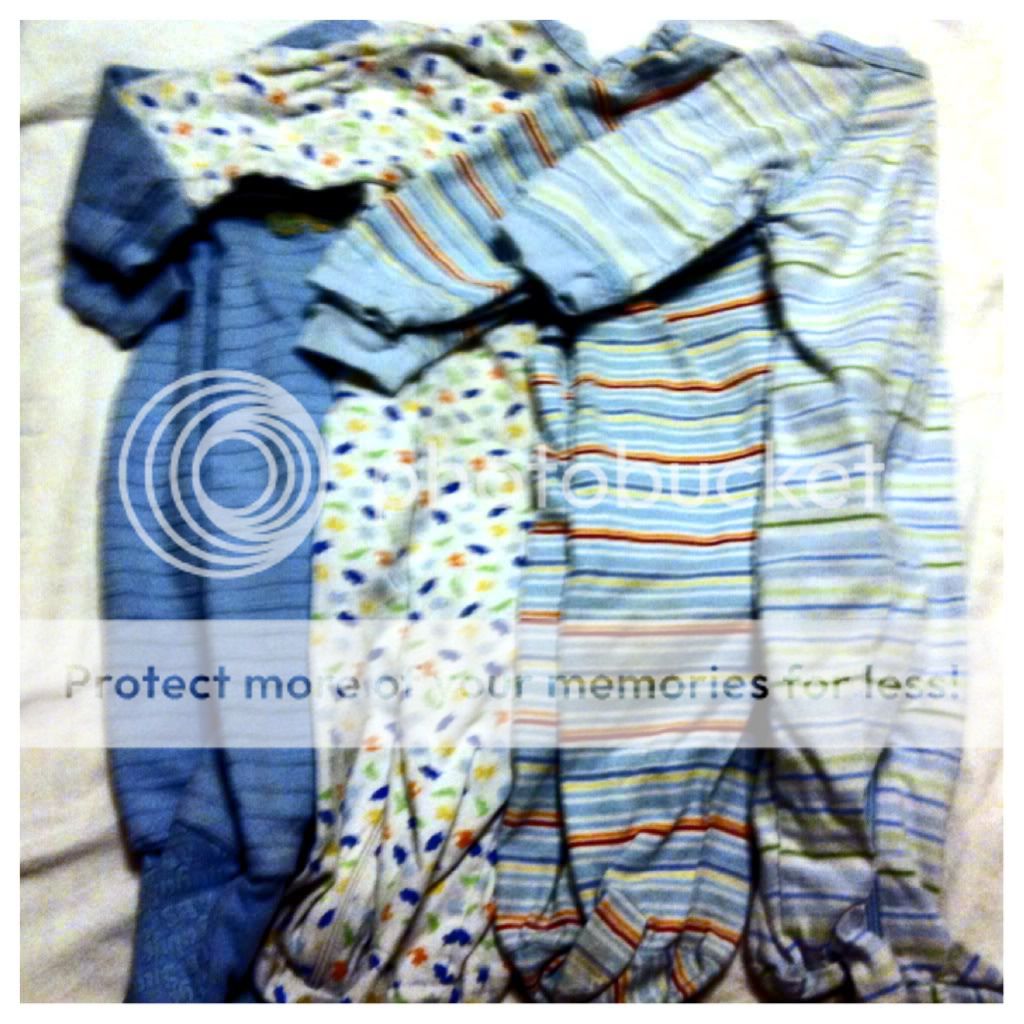 Baby Boy Sleepers *LOT OF 4* Size 3 Months to 6 Months   Used   Fast 