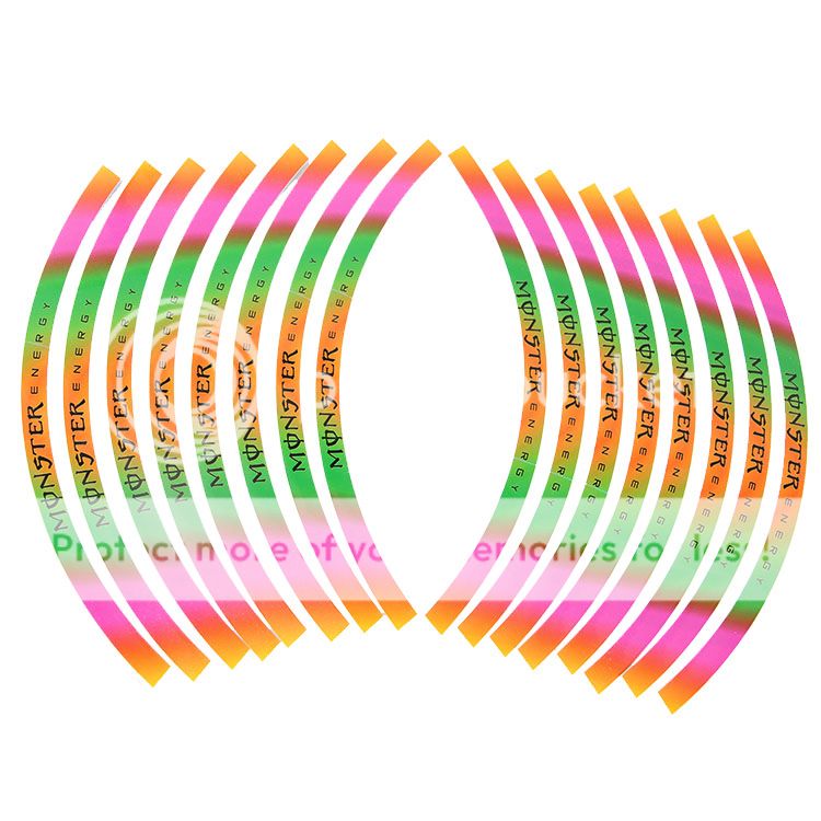 New 10'' 12''Car Motorcycle Wheel Rim Stripe Tape Stickers Decal Colorful