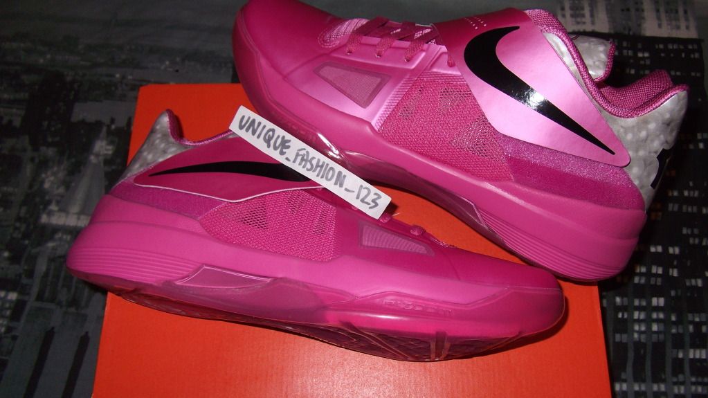 2012 NIKE KEVIN DURANT KD IV 4 AUNT PEARL US 12.5 UK 11.5 47 THINK PINK ...