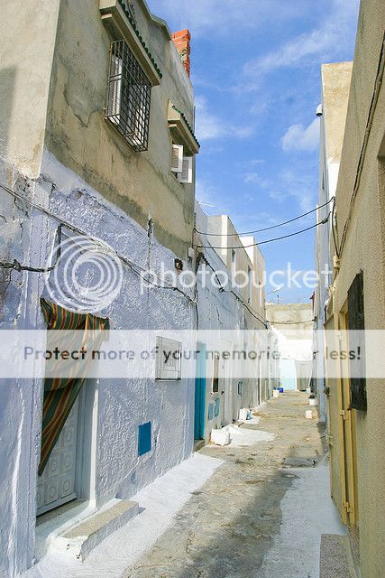 A typical alley in Hammamet, Tunisia. It's a different way of life here.