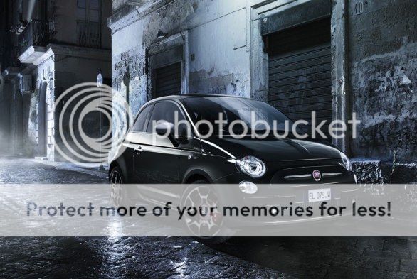 Fiat 500 black color therapy front view