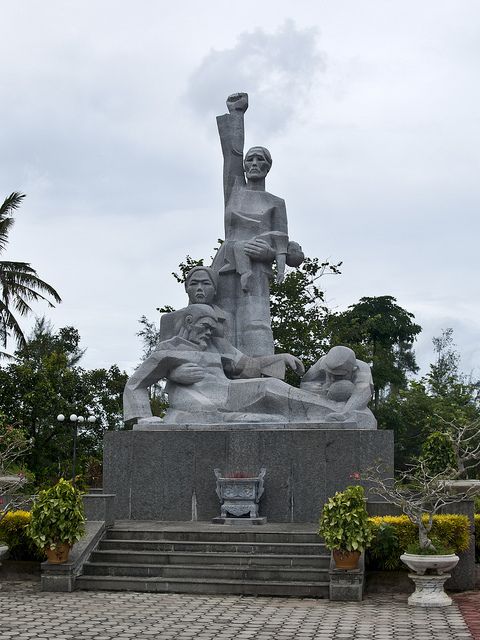 This monuments stands in the grounds of My Lai, where a massacre took place in 1968.