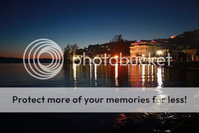 Night view of Ohrid