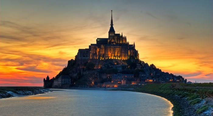 Sunset at Mont Saint Michel