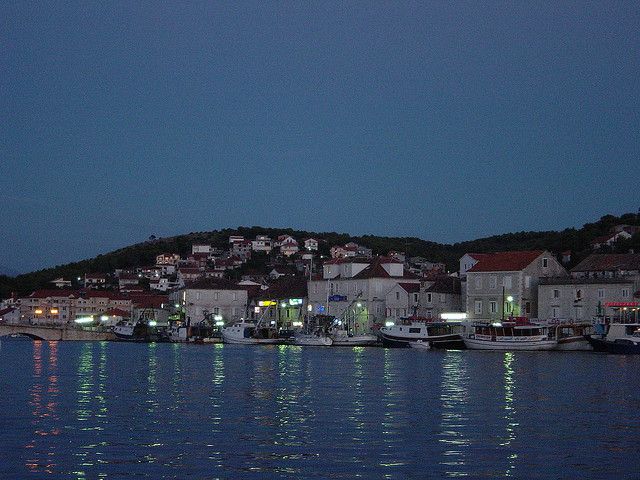 Trogir at night