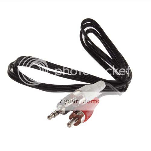 1M 3 5mm Plug Jack to 2 RCA Male Stereo Audio Cable Adapter Y Splitter Converter